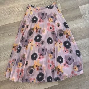 Floral A-Line Midi Skirt